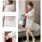Down Cotton Jacket Winter Thicken Warm Loose Fashion Color Glossy Disposable Stand Collar Mid-length Cotton Jacket Women