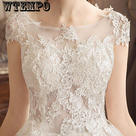 Formal Sexy Sweetheart Lace Ball Gown Wedding Dresses Flowers embroidery Bridal Gown