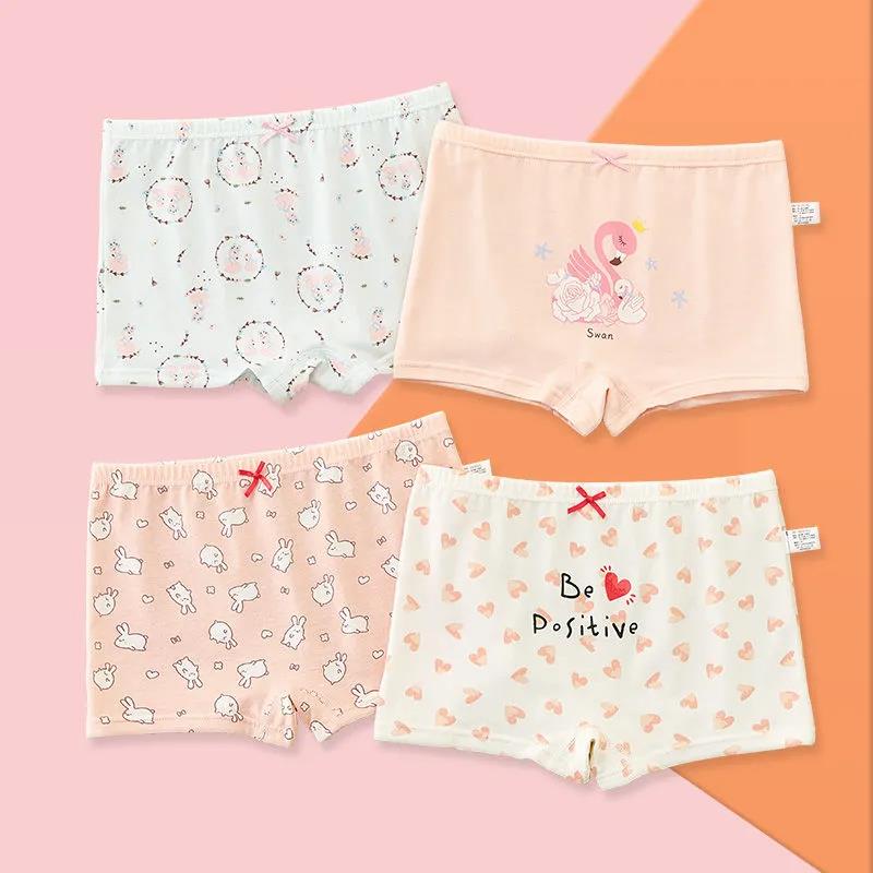 4pc/Lot Cotton Girls Underwear Chirdren Briefs Girls Panties Kids Underwear 2-14 Years