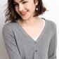 Young Women's Sweater Jacket Autumn/Winter Knitwear Korean Version Large Size Base Shirt V-neck Cardigan