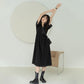 Deep V Neck Summer Dress Sundress Short Sleeve A-Line Ladies Midi Dress Fashion Casual Beach Ol Black Dress for Women