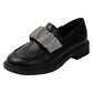 British Style Small Leather Shoes College Style Sparkling Rhinestone Single Shoes Women Square Toe Platform Shoes