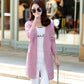Spring and Autumn Wear Knitted Sweater Cardigan Fashion Slim Jacket Women's Mid-length Simple Solid Color Women's Top