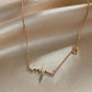 ECG Necklace Titanium Steel Clavicle Chain Pendant Necklace Send Friend Jewelry Personalized Ornaments Chain Necklaces Rose Gold  Choker