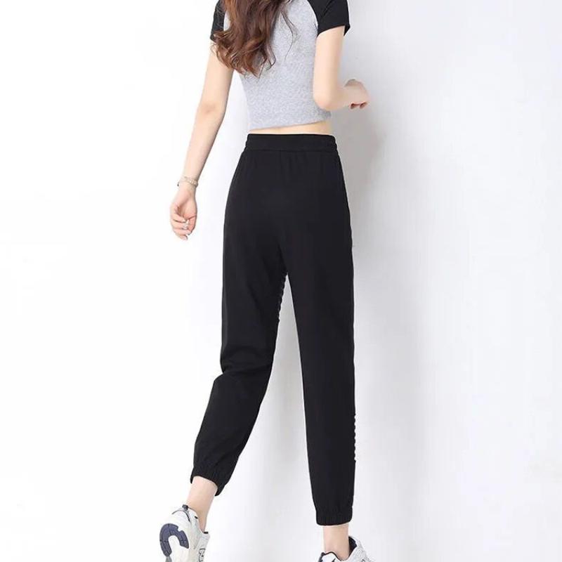 Spring and Summer Girls Casual Thin Sweatpants Loose Fashion Thin Waistband Harem Pants Trend