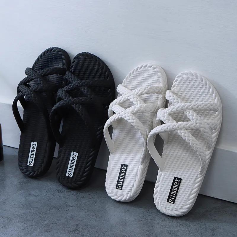 Women's Summer Slippers Soft Bottom Indoor Mute Non-slip Household Bathroom Slippers Large Size Deodorant Couple Slippers