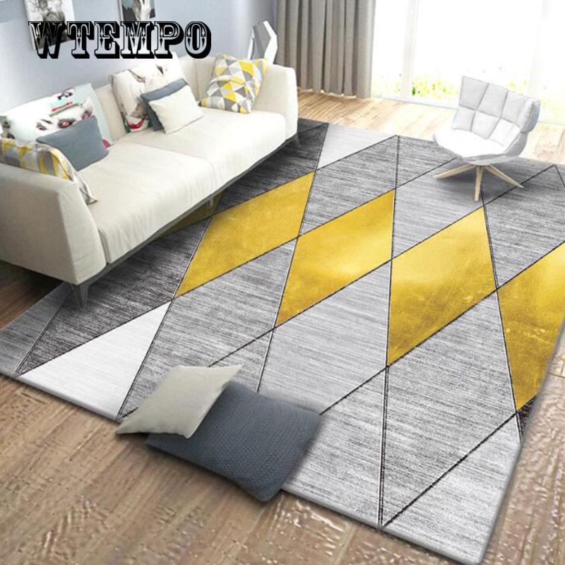Modern Metal Carpet Geometric Bedroom Carpets for Living Room Rug Parlor Fashion Decor Mats