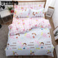 New  Home Cartoon Fox 3/4pcs Bedding Sets Children's Beddingset Bed Linen Duvet Cover Bed Sheet