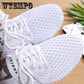Flat Bottom Mesh Shoes Women's Lace-up Running Shoes Summer Breathable Mesh Shoes