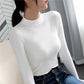 Sweaters for Women Knitted Ribbed Pullover Sweater Long Sleeve Turtleneck Slim Jumper Pull Femme