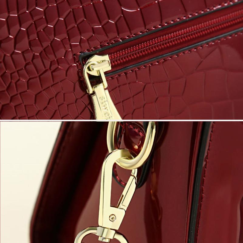 European and American Fashion Bow Leather Shoulder Messenger Handbag Middle-aged Ladies Bag