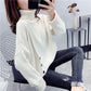 Sweater Turtleneck Plus Size Women's Fat Mm Loose and Thin Knitted Top