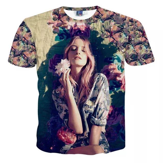 Round Neck Men and Women 3D Printed Clothes Short-sleeved T-shirt Men Summer Personality Slim