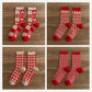 Winter Ladies Red Socks In Tube Warm Cotton Printed Socks Christmas Socks Gifts