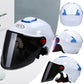 Unisex Battery Car Helmet Four Seasons Breathable Lightweight Sun Protection Helmet Sunscreen Motorcycle Half Helmet
