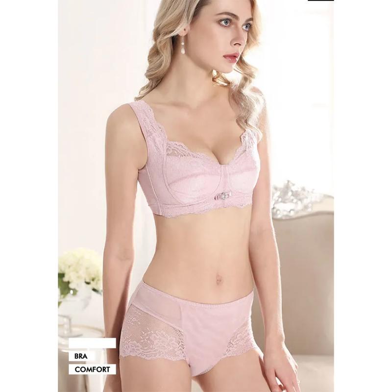 Ladies' Simple Non-steel Ring Bra Comfortable Thin Sleeping Circle Adjustable Underwear Sexy Lace Mesh Female Full Cup Brassiere Ultrathin Breathable
