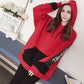 Women's Sweatshirt Wild Large Size Long Sleeve Warm Hood Top Autumn Winter Sweater Cotton