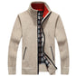 Autumn and Winter Sweater Men's Cardigan Velvet Thick Casual Jacket Loose Warm Fashion Men's Clothing