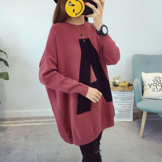 Pregnant Women's Autumn  Fashionable Sweaters  Mid-length Loose Coats  Maternity  Thicker Korean Winter Clothes