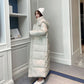 Winter Solid Color Casual Jacket Long Over-the-knee Thick Padded Jacket Fashionable and Versatile Female Down Padded Coat