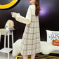 Spring and Autumn Dress French Niche Dress Fashion Knitted Loose Sweater Dress Casual Simple Women Sweater Dress
