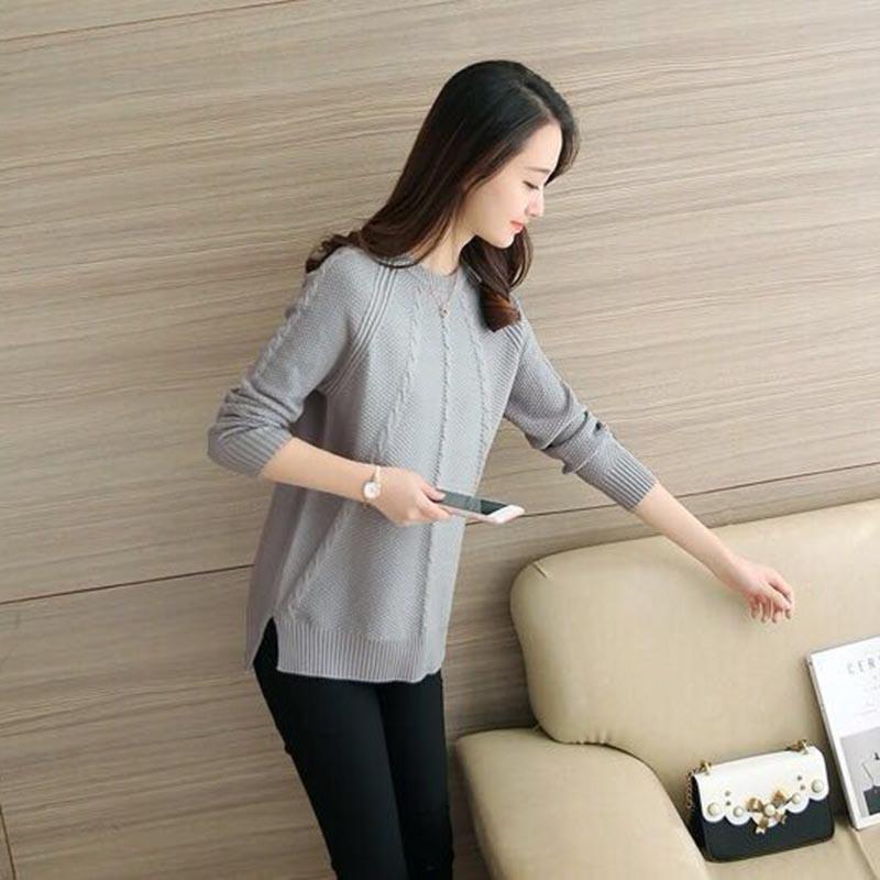 Knitted Sweater Fashion Long Sweaters Tops Women's Casual Crochet Turtlenecks