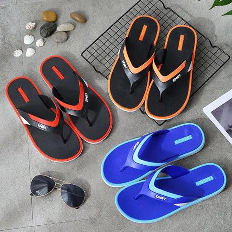 Men's Slippers Summer  Flip-flops Non-slip Soft Bottom Outside Wear Beach Sandals