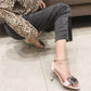 High heels Fine heel Fashionable sandals summer net red girl sexy bow tie buckle women's shoes