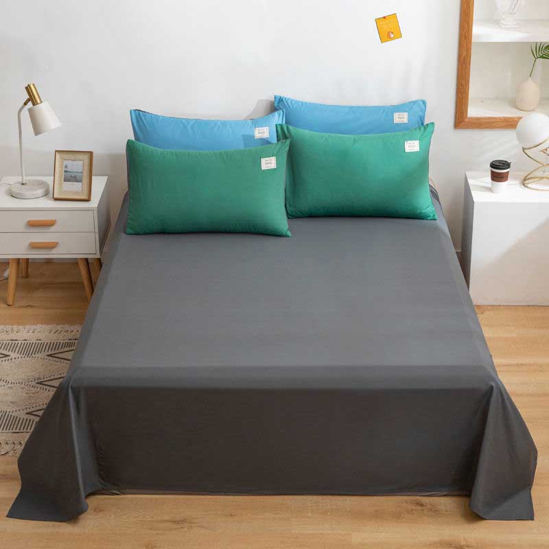 Pure Color Bed Linen Minimalist One-piece Brushed Quilt Single Double Bed Household Bedspread Bedding