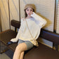 Sweater Women Loose Outer Wear Gentle Temperament Off-shoulder Long-sleeved Solid Color Pullover Sweater Top