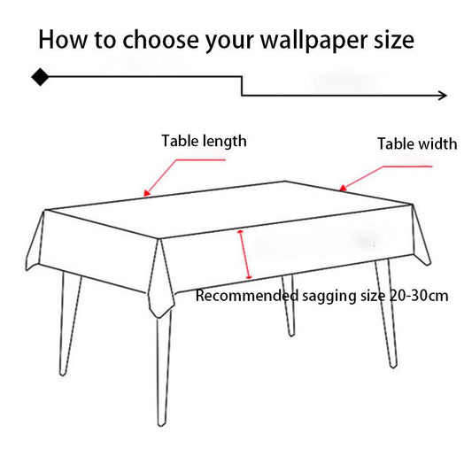 European Pastoral Style Pvc Tablecloth Waterproof and Oil-proof Disposable Tabletop Table Table Cloth Rectangular Table Mat Dustproof Cloth
