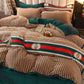 Winter Milk Velvet Four-piece Coral Velvet Thick Duvet Cover Double-sided Flannel Bedding