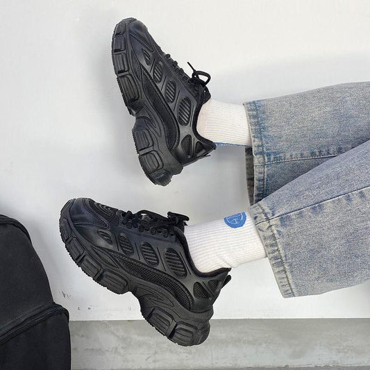 Daddy Shoes Women All-match Spring Sports Shoes Women Casual Comfortable Thick-soled Black Shoes Women