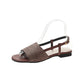 Flat Sandals Women's Summer Korean Fashion Straw Braided Buckle Open Toe Sandals All-match Student Sandals