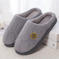 Winter Warm Cotton Slippers Women Men Home Shoes Simple Non-slip Indoor Slides Corduroy Couple Slipper Female Shoes