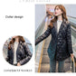 Women's Cotton-padded Clothes Mid-length Korean Style Waist Slim Slimming Suit Collar Down Cotton Jacket