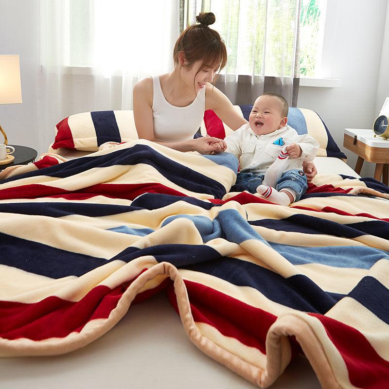 Coral Fleece Blanket Winter Flannel Blanket Cover Blanket Thicken Sheet