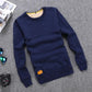 Winter Men's Plush Thick Sweater Korean Slim Thick Warm Sweater V-neck Slim All-match Clothes