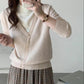 Splicing Two-piece Half Turtleneck Long-sleeved Sweater Fashion Color Block Pullover Slim Fit Short Sweater