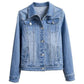 Denim Jacket Women's Autumn and Winter Slim Casual Jeans Jacket Student New Short Top Lapel Classic Denim Coat All Match Jacket