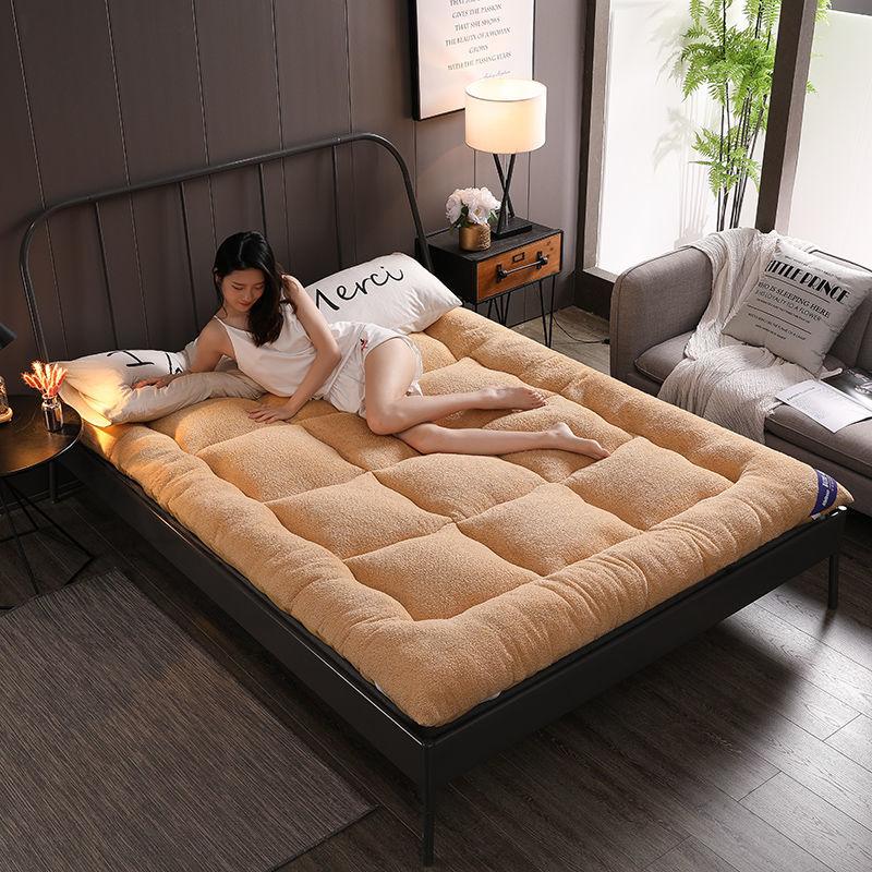 Winter Bedroom Lamb Velvet Household Sleeping Mat Comfortable Warm Bed, Student Dormitory Thick Cushion