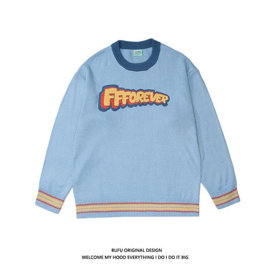 American Retro Wild Niche Sweater Men and Women Autumn and Winter Couples Japanese Lazy Style Milk Sweet Sweater