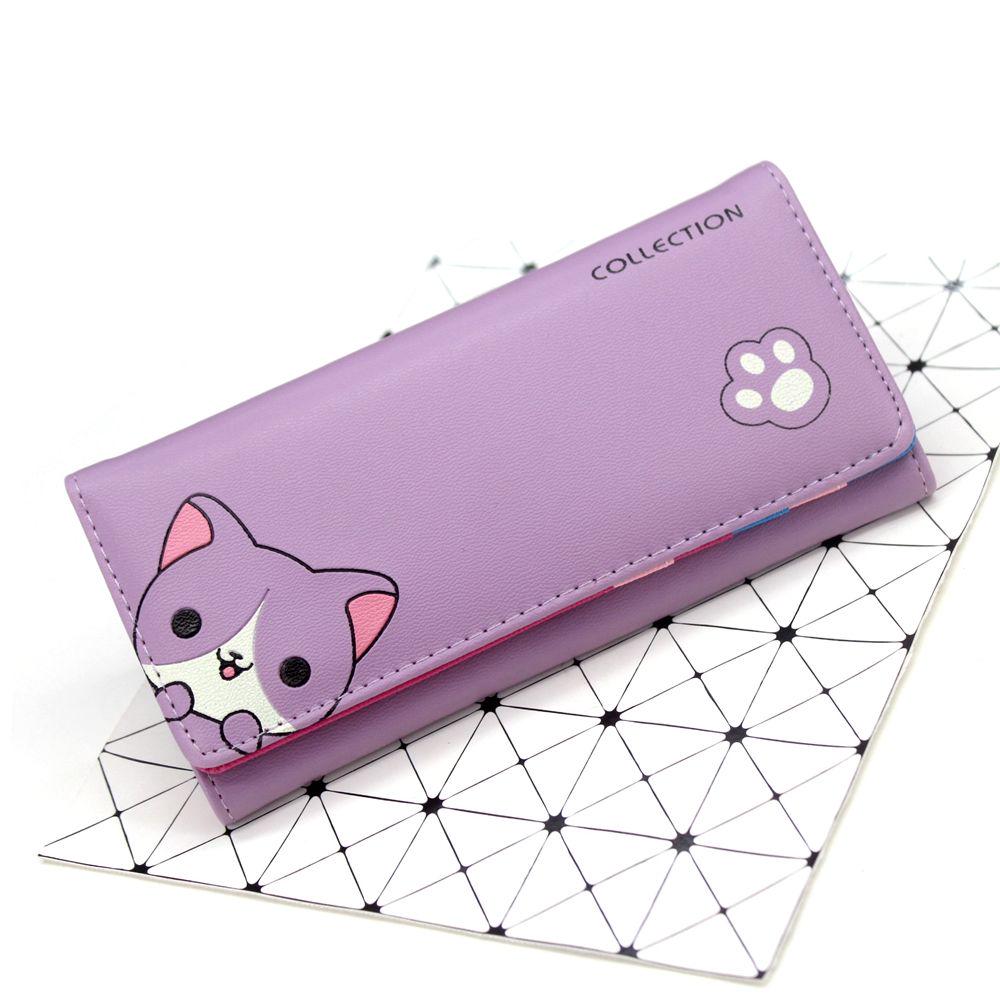 Long purse female student cartoon wallet girl hand purse thin wallet card bag zero wallet