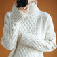 Autumn Winter Sweater Thick Turtleneck Solid Blouse Knitted Bottoming Shirt Women's Loose Tops Pullover