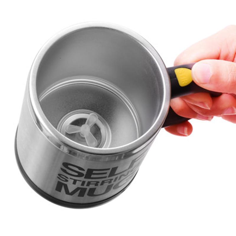 Automatic Electric Mug Stirring Coffee Cup Stainless Steel Mixer Lazy Self Mixing Drinking Cups