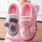 Winter Cotton Slippers Women's High-heeled Thick-soled Home Non-slip Wool Slippers