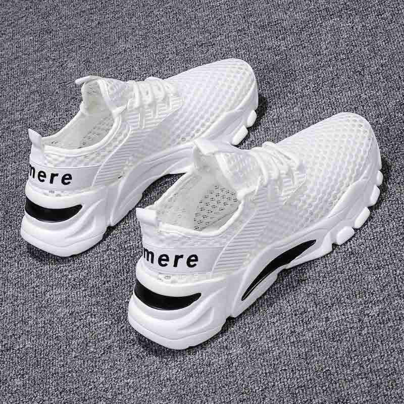 Plus Size 39-44 Fashion Summer Men Mesh Sneakers Low-top Running Basketball Shoes Outdoor Non-slip Sports Shoes Shockproof Shoes