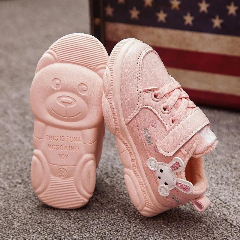 Baby Sports Shoes  1-5-year-old Girls' Net Red Bear Shoes Spring and Autumn Single Shoes Small and Medium-sized Shoes