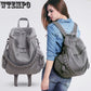 Backpack Women Version Fashion Leather School Rucksack College Shoulder Satchel Travel Bag Solid
