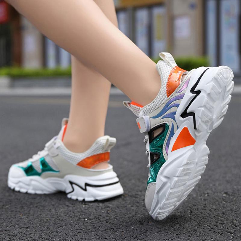 Boys Sneakers Kids Running Shoes Outdoor Hollow Sole Children Shoes Bounce Design Girls Tenis Infantil School Sport Shoes